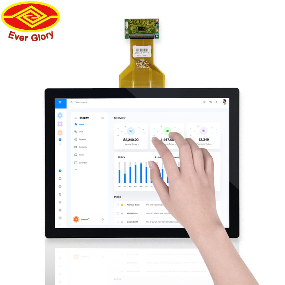 15 Inch Industrial Touch Panel Transmittance 85% Response Time ≤5ms