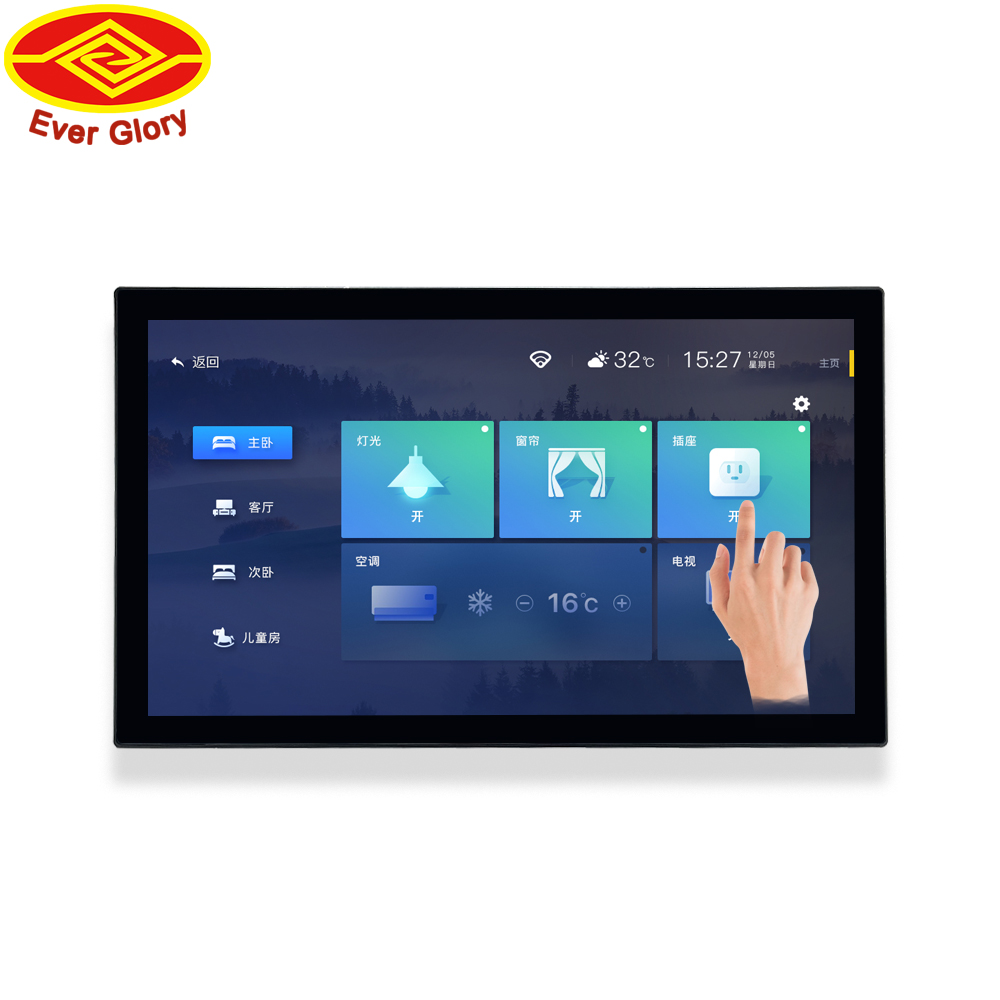 Touch Screen Monitor 27 inch No Pressure Activation Force Capacitive Touch for Windows/Mac/Android