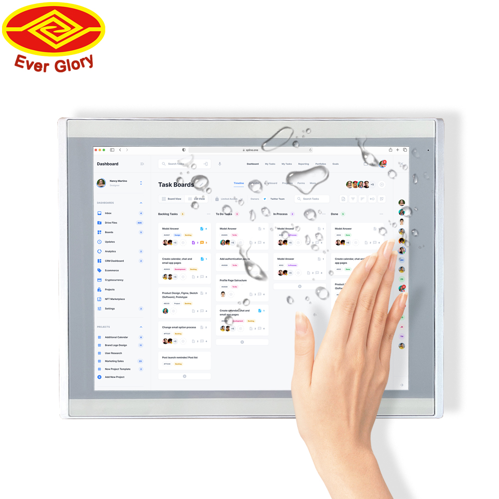 Touch Screen Monitor 12.1 inch 72% NTSC Color Gamut Touch Screen Monitor with USB Interface - 5ms