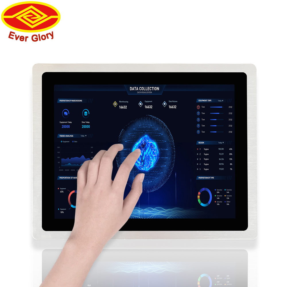 Touch Screen Monitor 15 Inch 10-Point WaterProof Ip65 With Power Consumption Of 25W